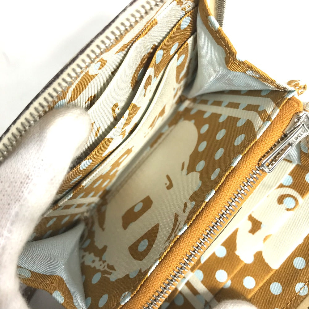 HERMES Coin case Epsom white Silk In Coin Pocket Compact Wallet Azap compact Women Used Authentic