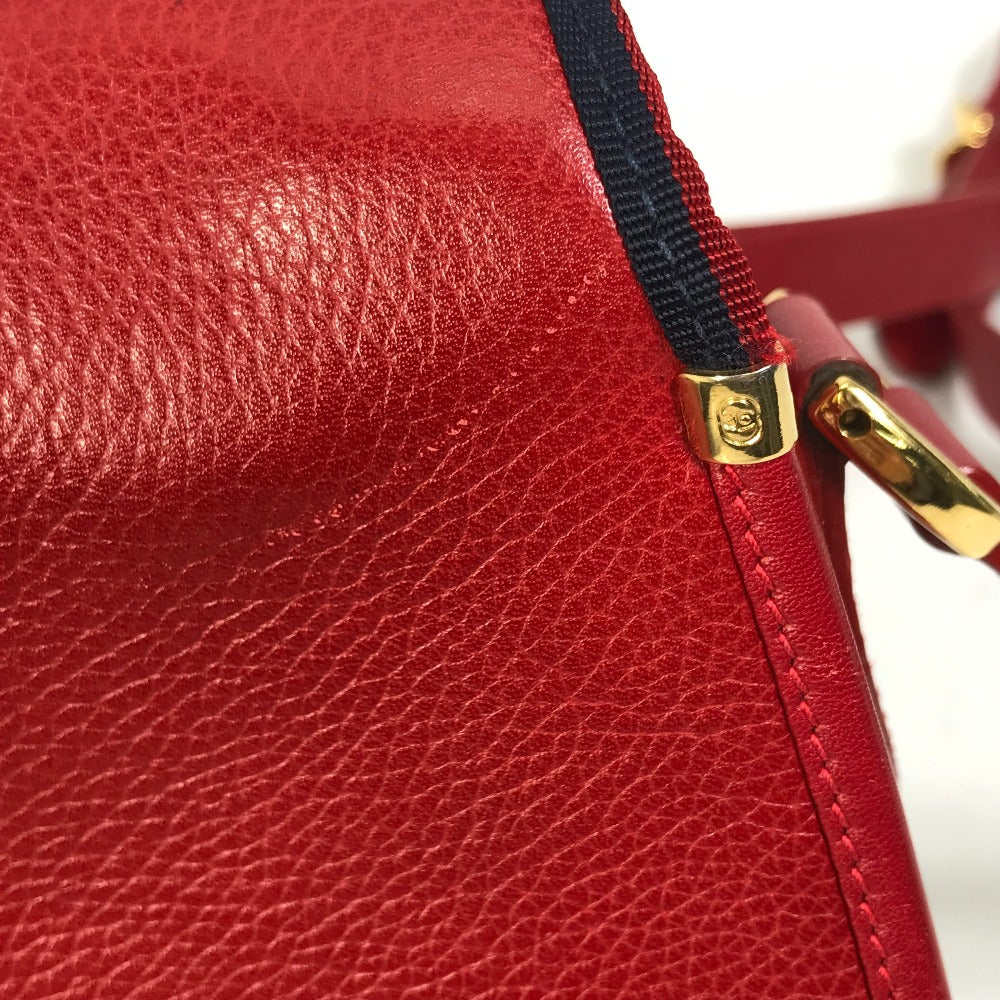 GUCCI Shoulder Bag 007.261.0107 leather Red Old Gucci Interlocking G