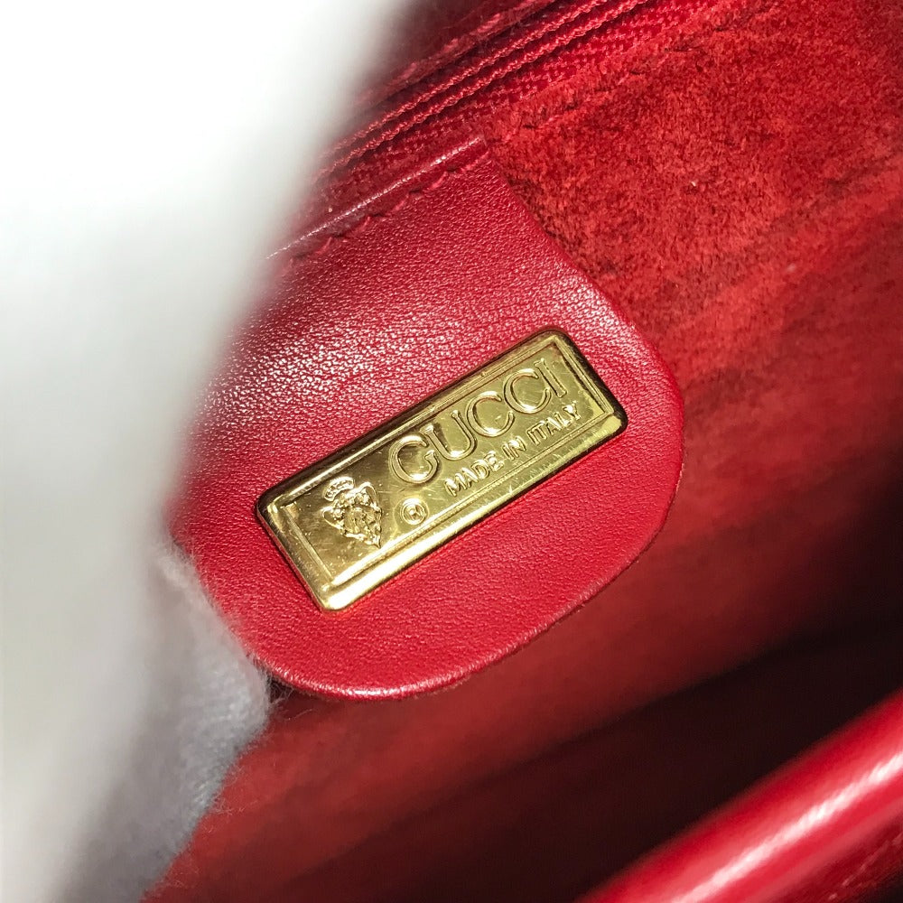 GUCCI Shoulder Bag 007.261.0107 leather Red Old Gucci Interlocking G
