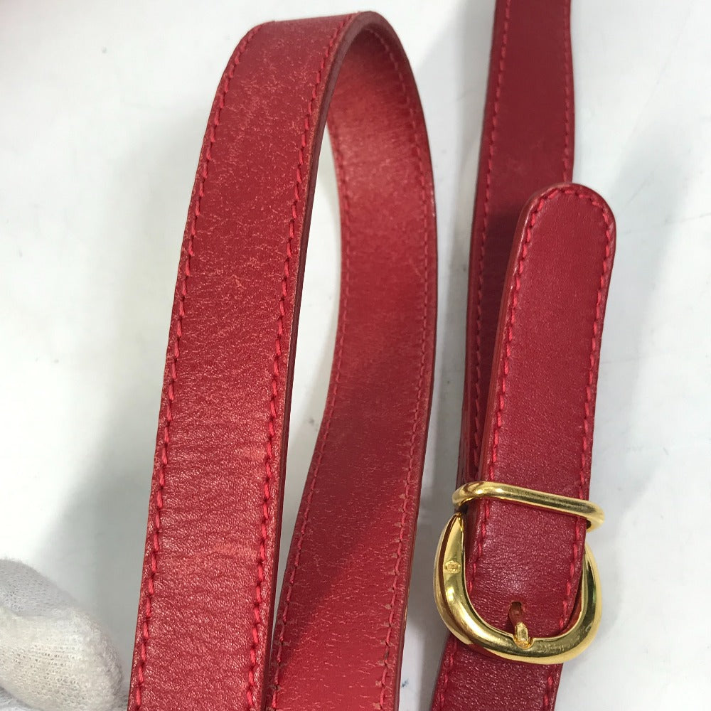 GUCCI Shoulder Bag 007.261.0107 leather Red Old Gucci Interlocking G