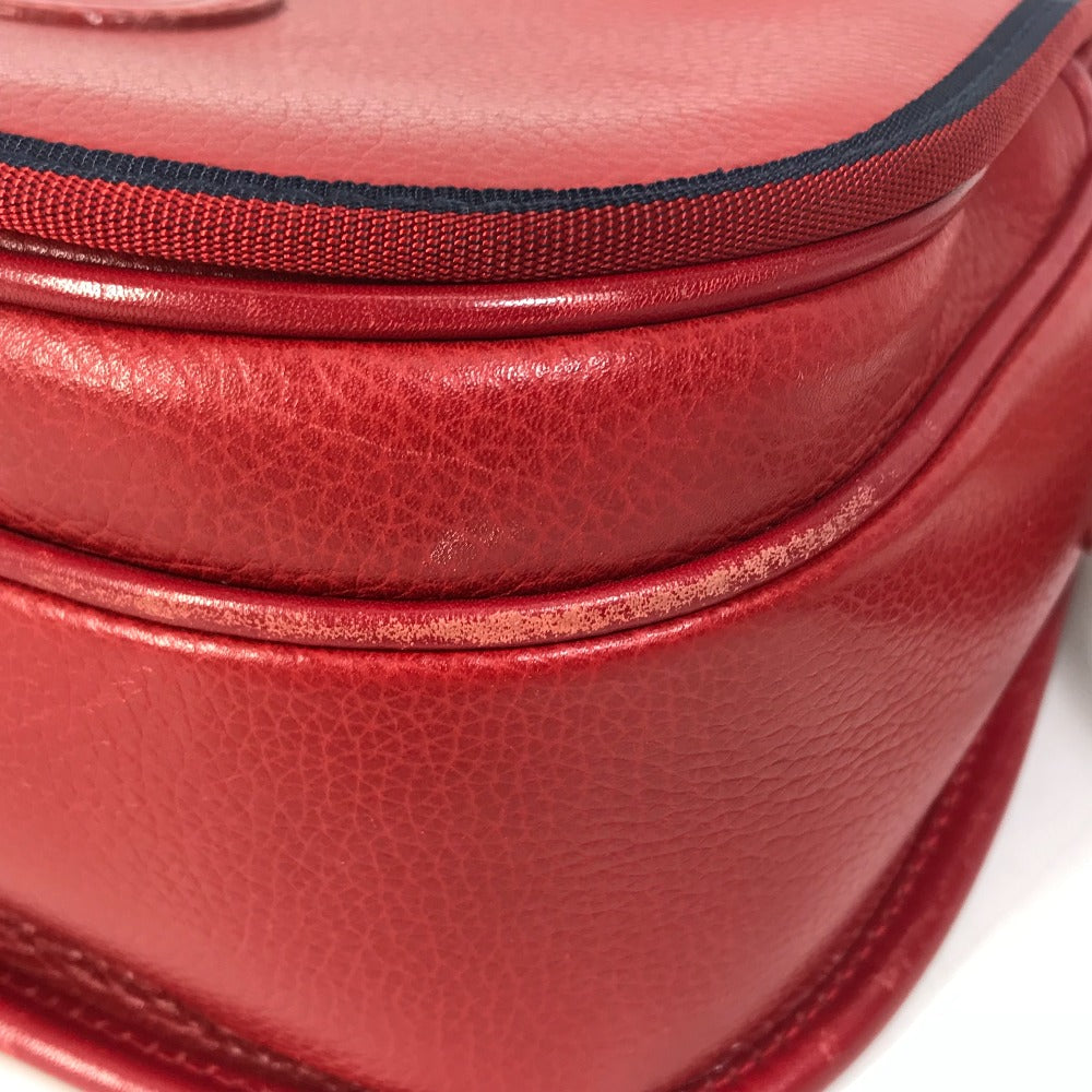 GUCCI Shoulder Bag 007.261.0107 leather Red Old Gucci Interlocking G