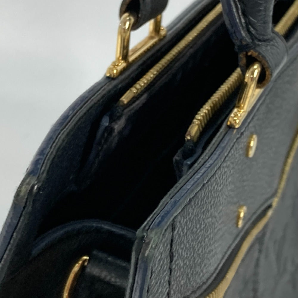 LOUIS VUITTON Handbag M54196 Monogram Ann Platt Leather Navy Monogram Ann Platt Three PM Women Used Authentic