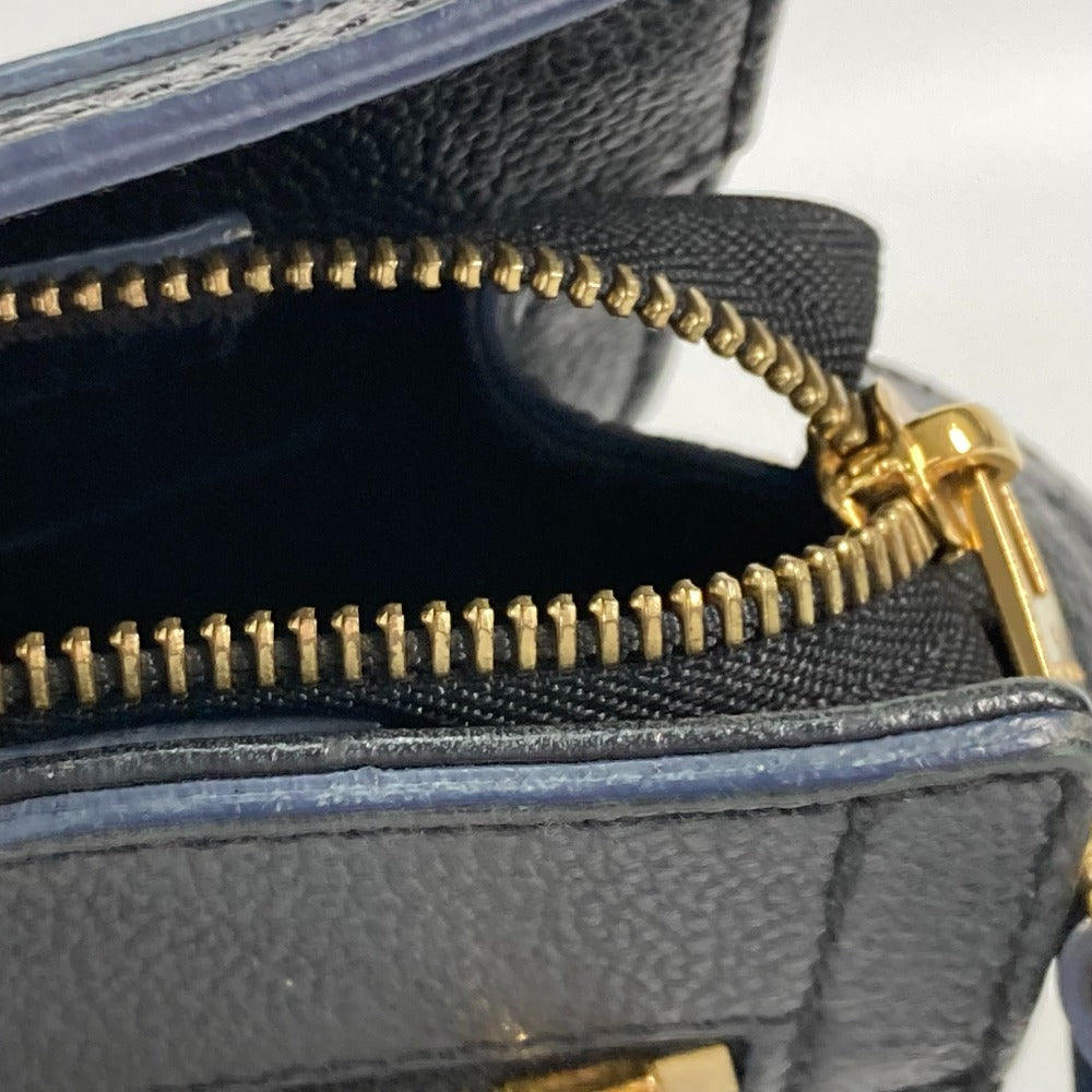 LOUIS VUITTON Handbag M54196 Monogram Ann Platt Leather Navy Monogram Ann Platt Three PM Women Used Authentic