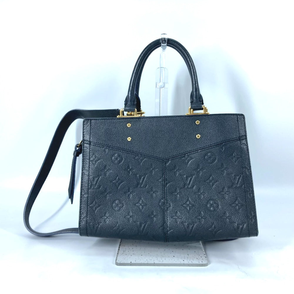 LOUIS VUITTON Handbag M54196 Monogram Ann Platt Leather Navy Monogram Ann Platt Three PM Women Used Authentic