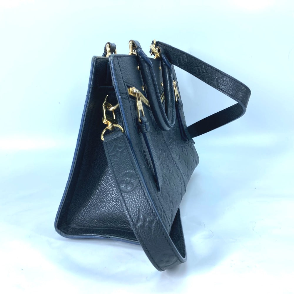LOUIS VUITTON Handbag M54196 Monogram Ann Platt Leather Navy Monogram Ann Platt Three PM Women Used Authentic