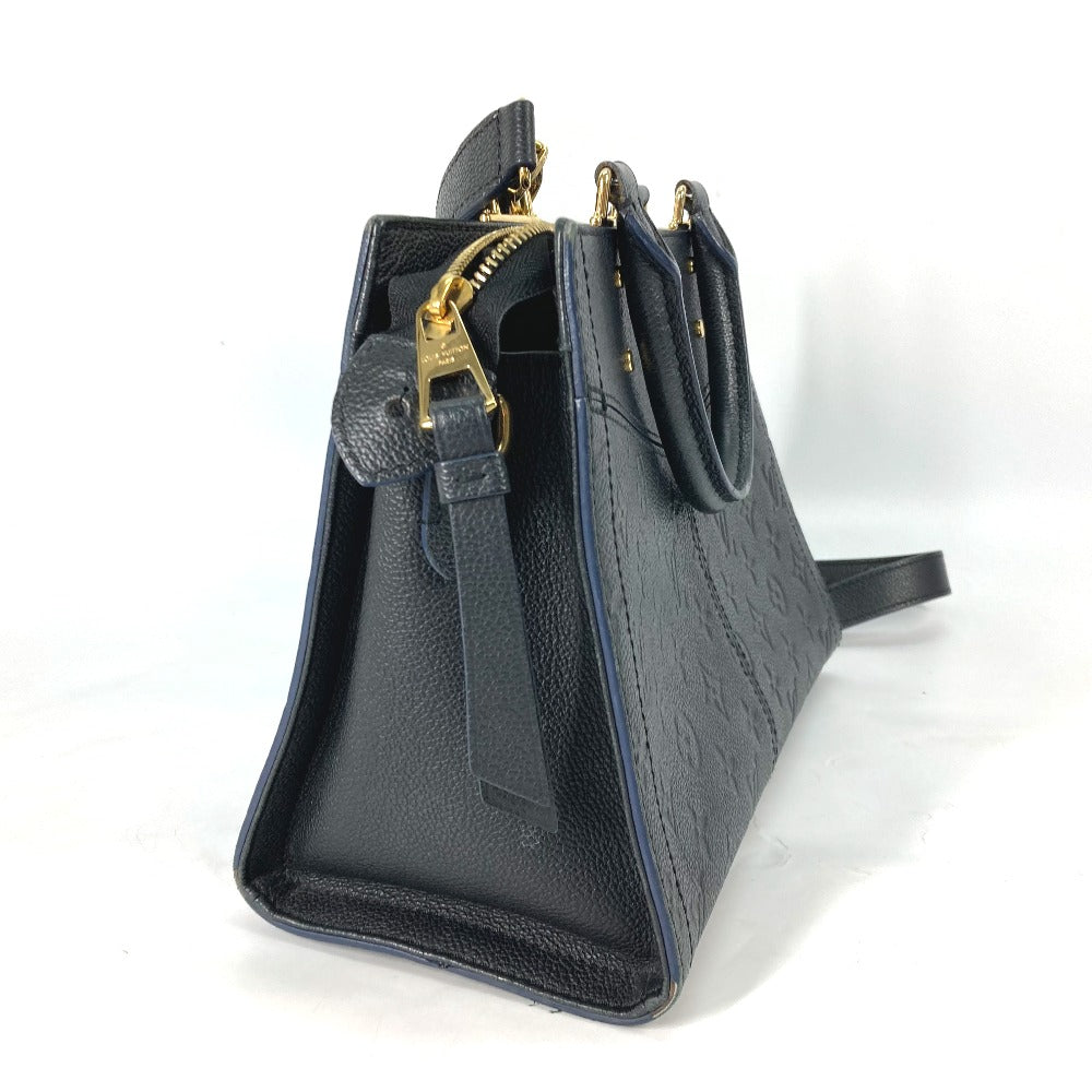 LOUIS VUITTON Handbag M54196 Monogram Ann Platt Leather Navy Monogram Ann Platt Three PM Women Used Authentic