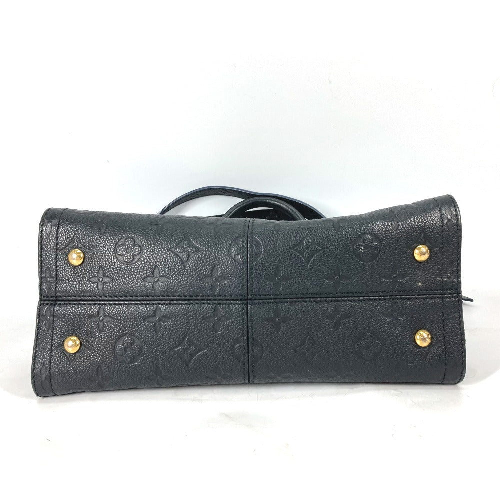 LOUIS VUITTON Handbag M54196 Monogram Ann Platt Leather Navy Monogram Ann Platt Three PM Women Used Authentic