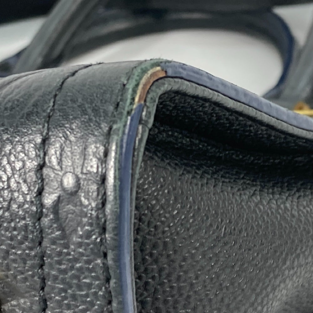 LOUIS VUITTON Handbag M54196 Monogram Ann Platt Leather Navy Monogram Ann Platt Three PM Women Used Authentic