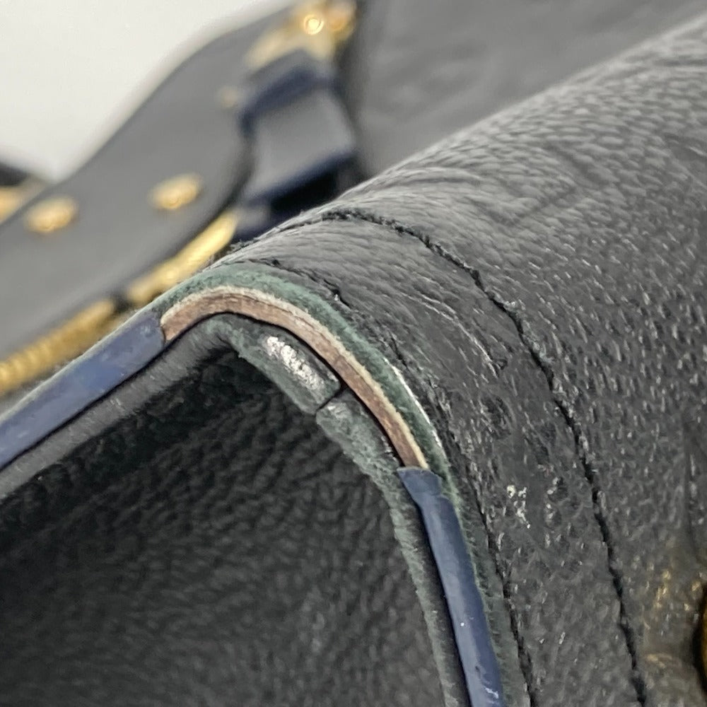LOUIS VUITTON Handbag M54196 Monogram Ann Platt Leather Navy Monogram Ann Platt Three PM Women Used Authentic