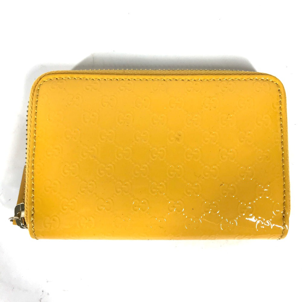 GUCCI Coin case 255452 enamel yellow Sima line Micro Guccisima