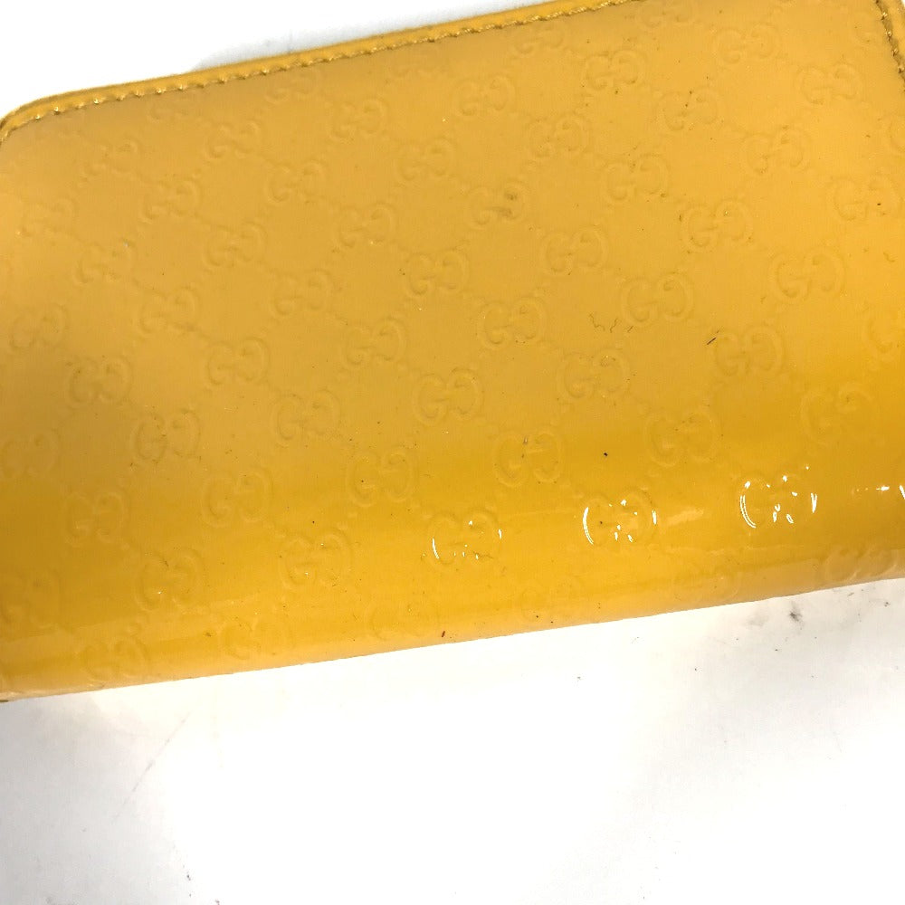 GUCCI Coin case 255452 enamel yellow Sima line Micro Guccisima