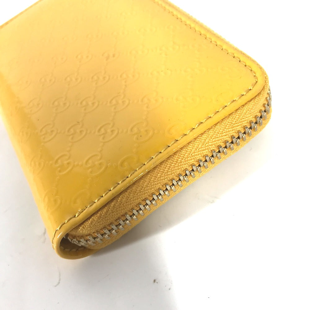 GUCCI Coin case 255452 enamel yellow Sima line Micro Guccisima