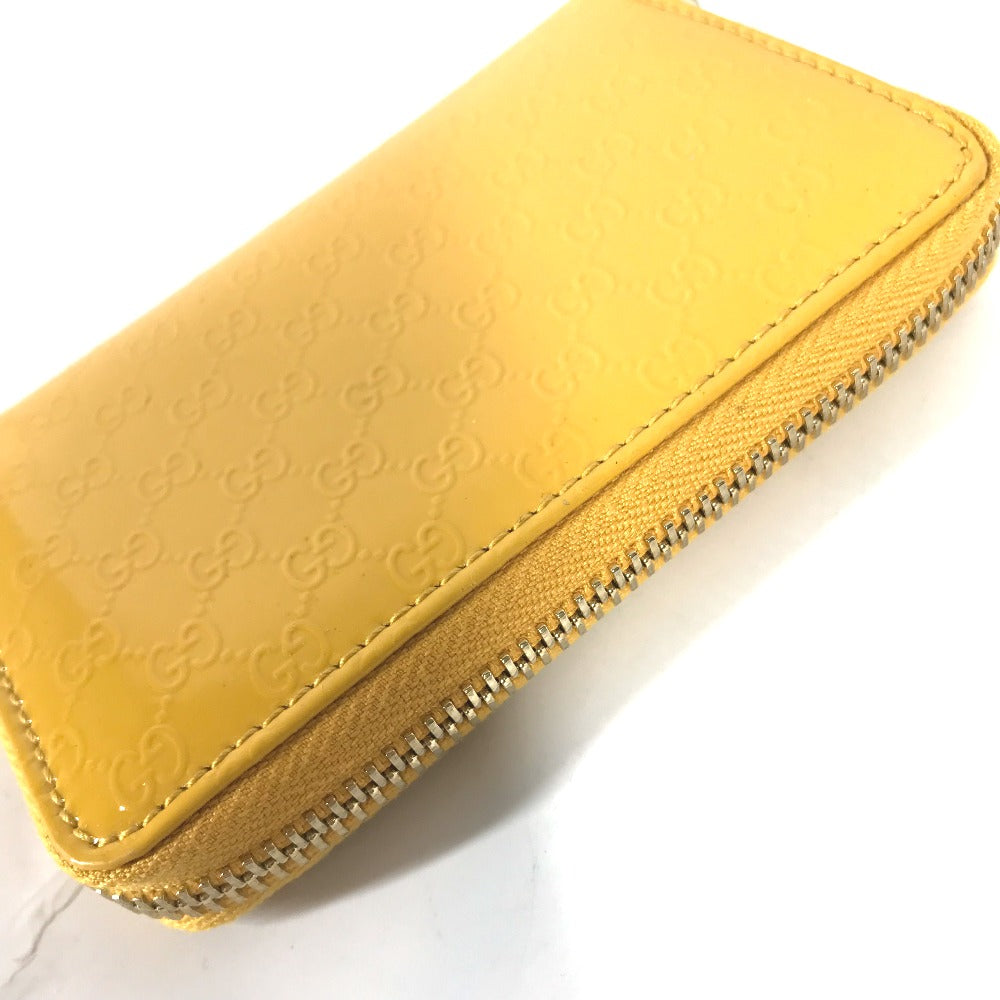 GUCCI Coin case 255452 enamel yellow Sima line Micro Guccisima