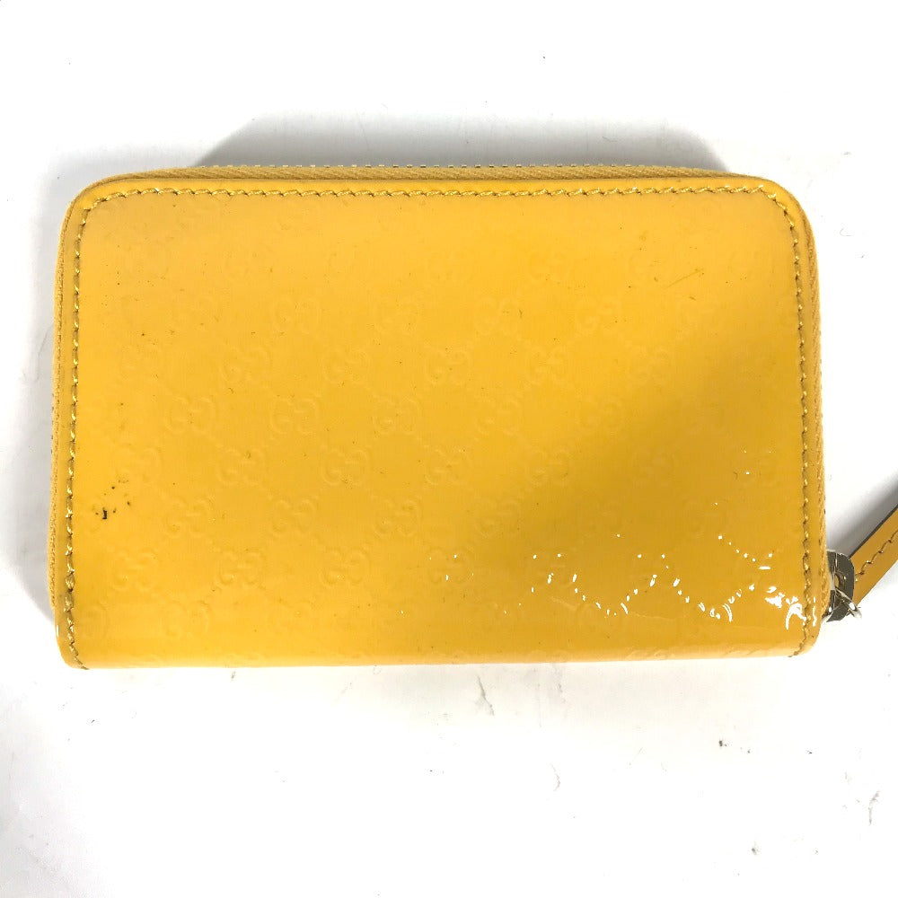GUCCI Coin case 255452 enamel yellow Sima line Micro Guccisima