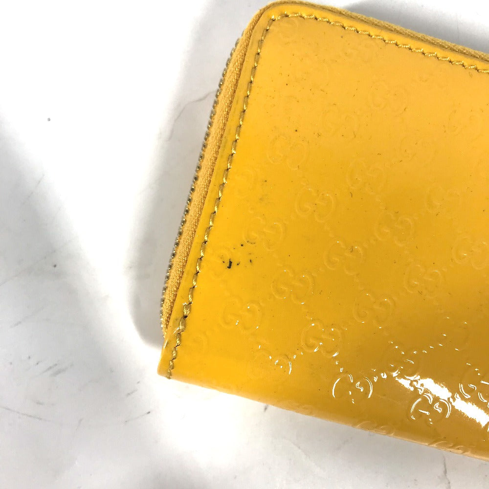 GUCCI Coin case 255452 enamel yellow Sima line Micro Guccisima