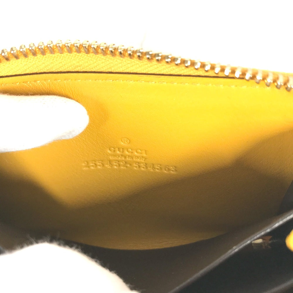 GUCCI Coin case 255452 enamel yellow Sima line Micro Guccisima
