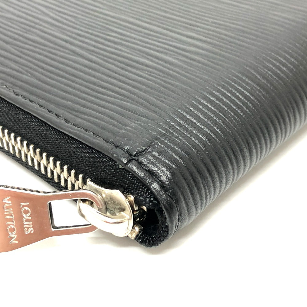 LOUIS VUITTON Long Wallet Purse M60965 Epi Leather black Epi Zippy Wallet Vertical mens Used Authentic