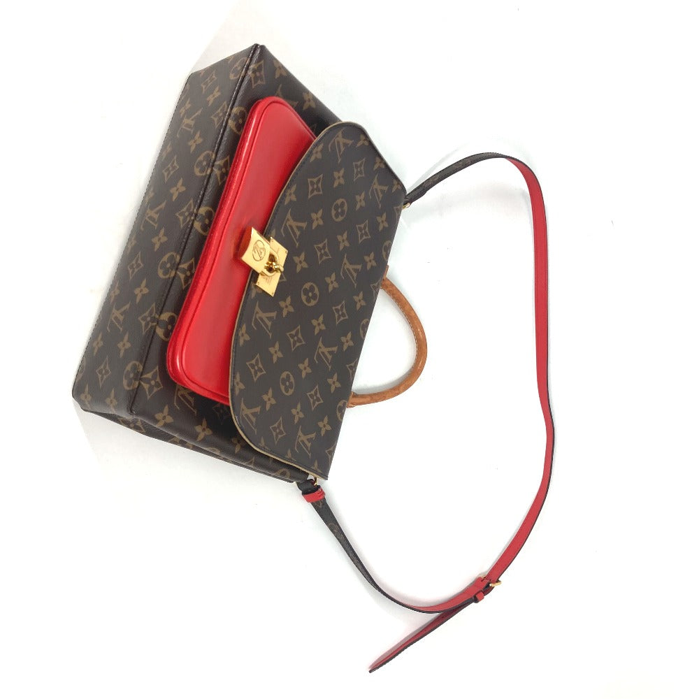 LOUIS VUITTON Handbag M44286 Monogram canvas, leather Red Monogram Marignan Women Used Authentic