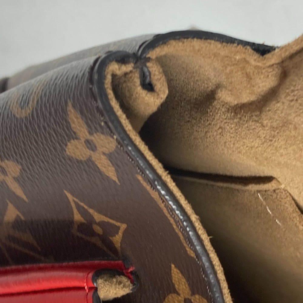 LOUIS VUITTON Handbag M44286 Monogram canvas, leather Red Monogram Marignan Women Used Authentic
