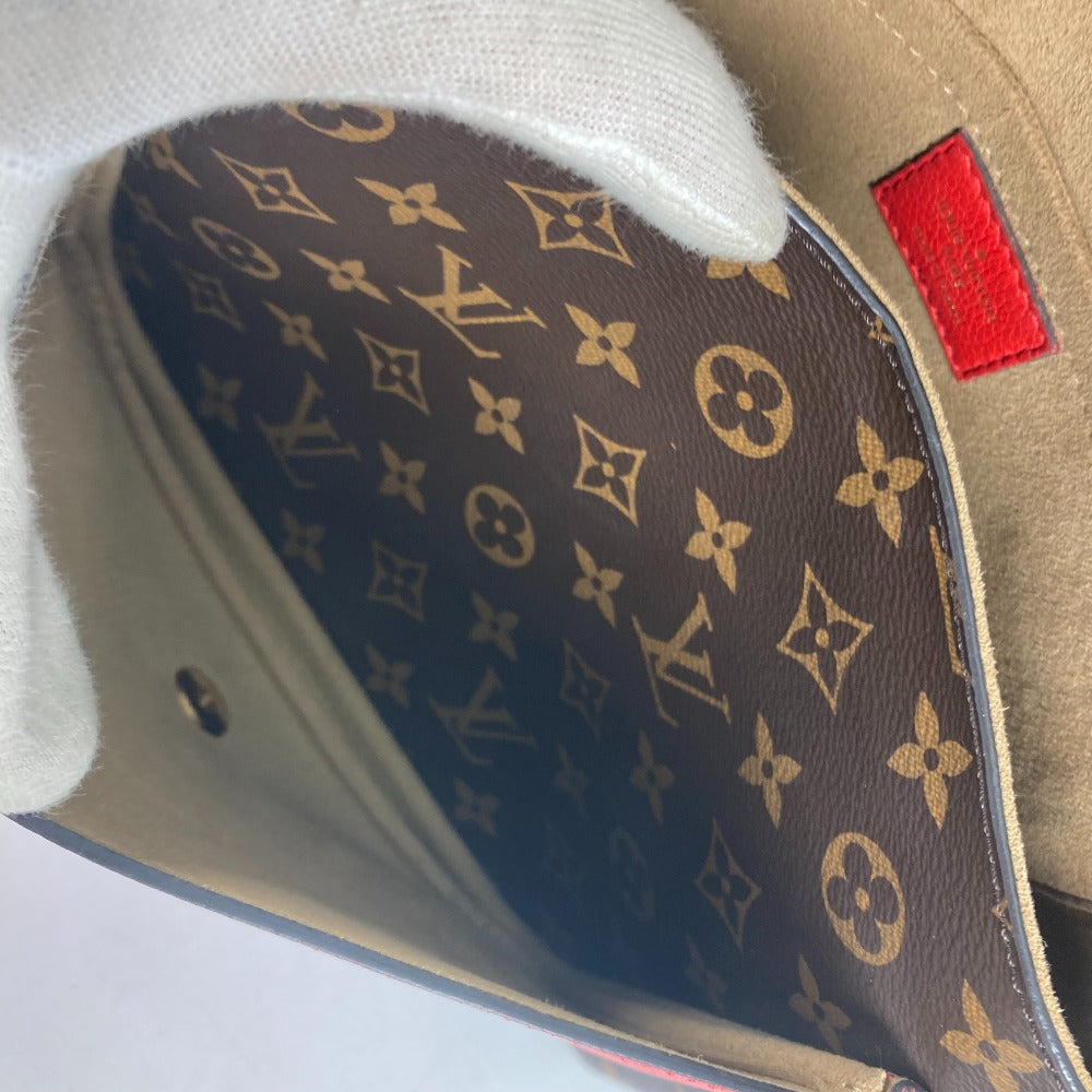 LOUIS VUITTON Handbag M44286 Monogram canvas, leather Red Monogram Marignan Women Used Authentic