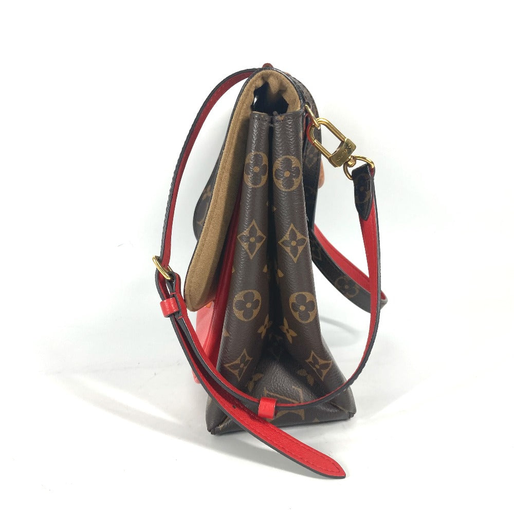 LOUIS VUITTON Handbag M44286 Monogram canvas, leather Red Monogram Marignan Women Used Authentic