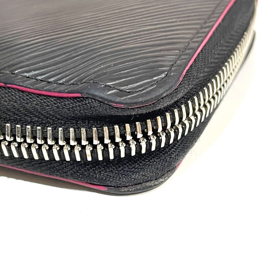LOUIS VUITTON Long Wallet Purse M64838 Epi Leather black Epi Zippy wallet Women Used Authentic