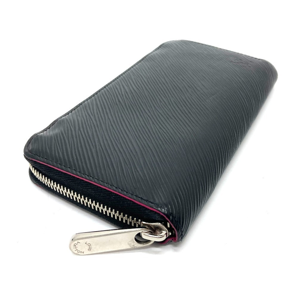 LOUIS VUITTON Long Wallet Purse M64838 Epi Leather black Epi Zippy wallet Women Used Authentic