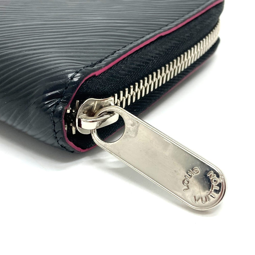 LOUIS VUITTON Long Wallet Purse M64838 Epi Leather black Epi Zippy wallet Women Used Authentic