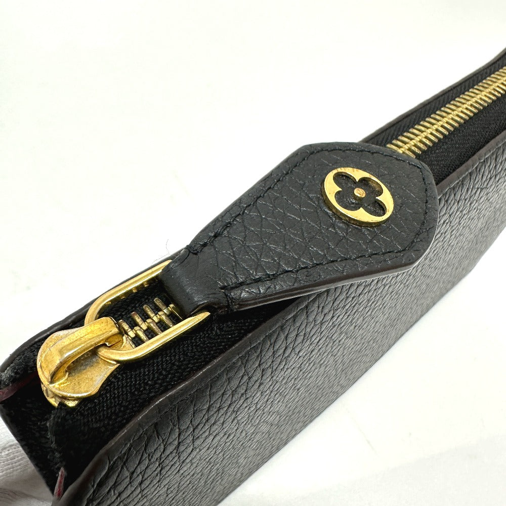 LOUIS VUITTON Long Wallet Purse M63102 Taurillon Clemence Leather black Portefeuille comet