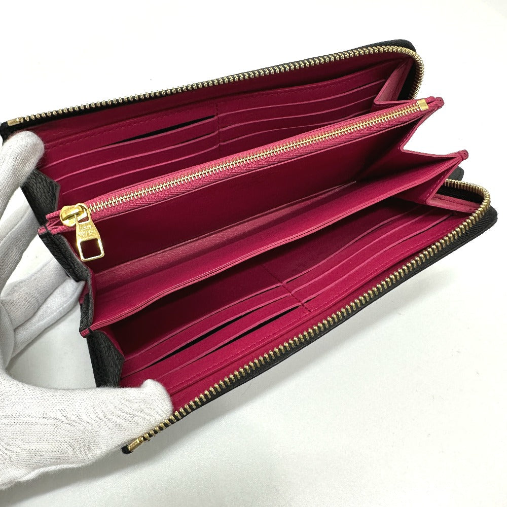LOUIS VUITTON Long Wallet Purse M63102 Taurillon Clemence Leather black Portefeuille comet