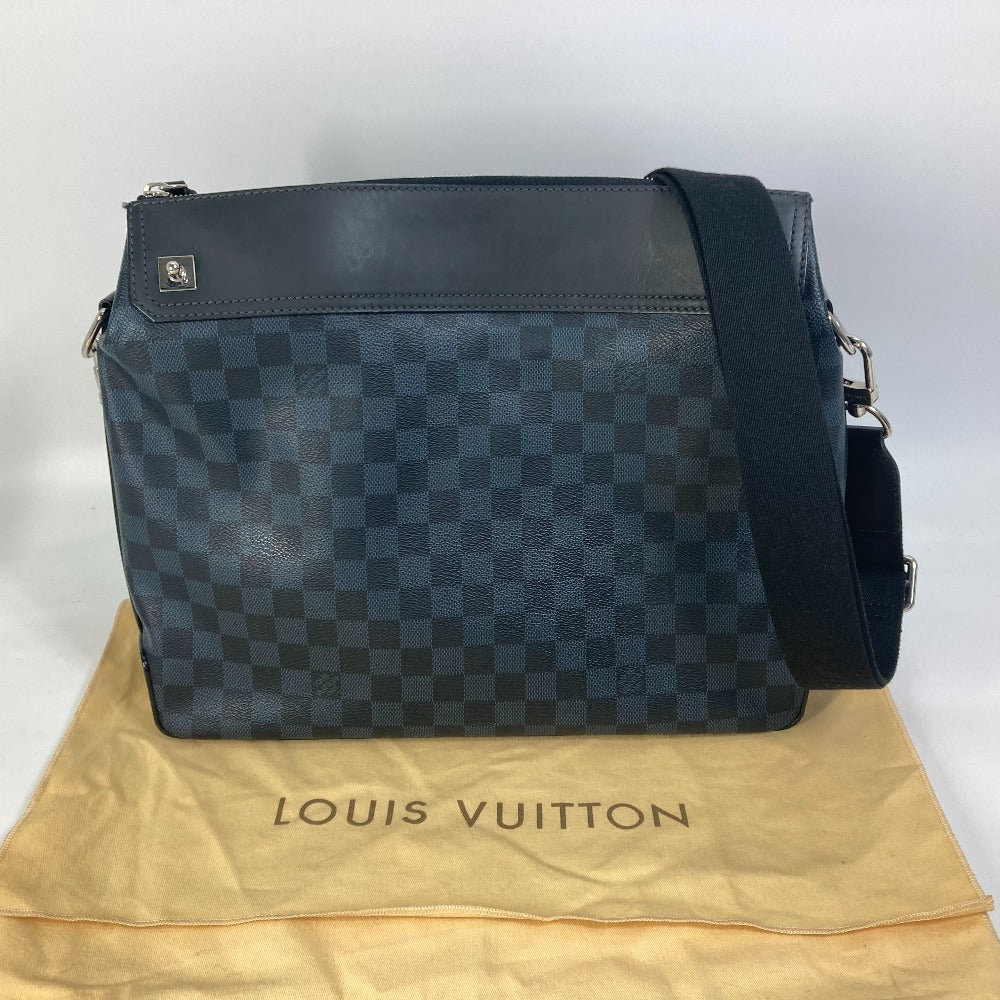 LOUIS VUITTON Shoulder Bag N41348 Damier Cobalt Canvas Navy Damier Cobalt Messenger Greenwich mens Used Authentic