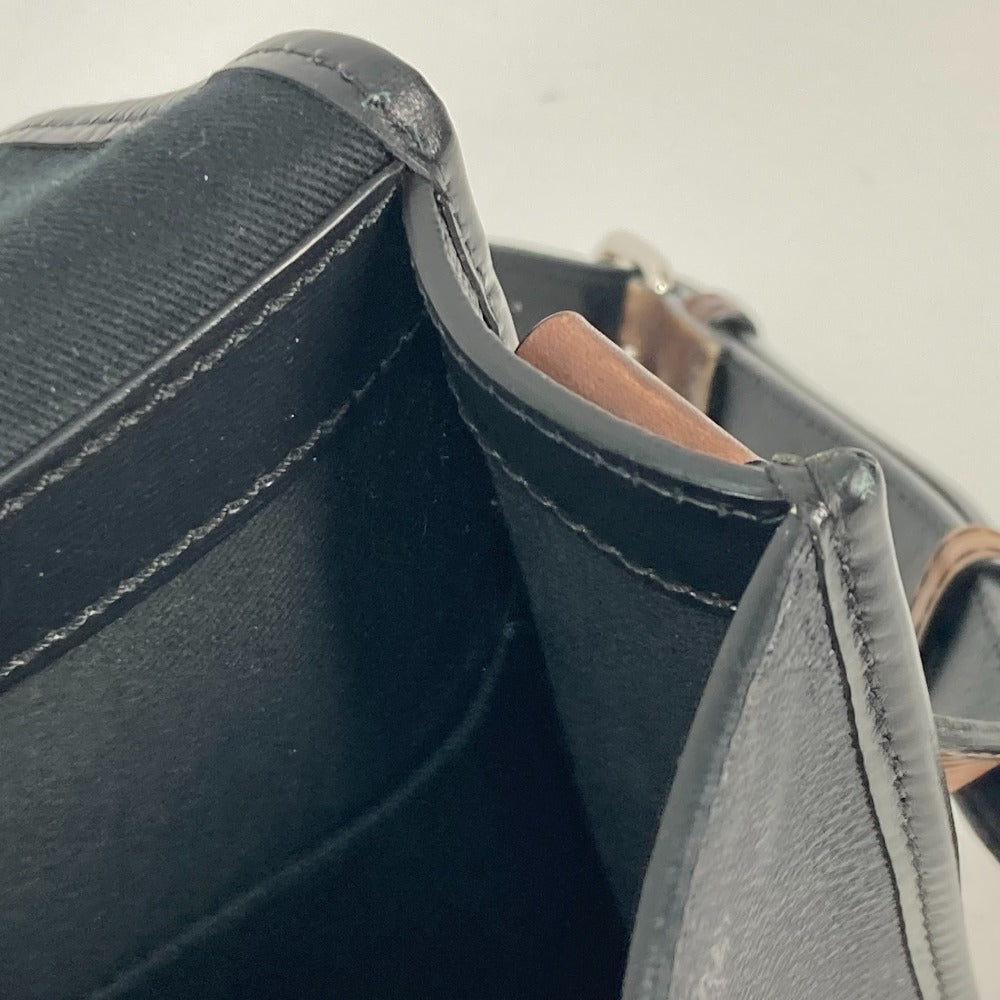 Berluti Shoulder Bag PVC / Leather Black type Crossbody flap Flaneur Small mens Used Authentic