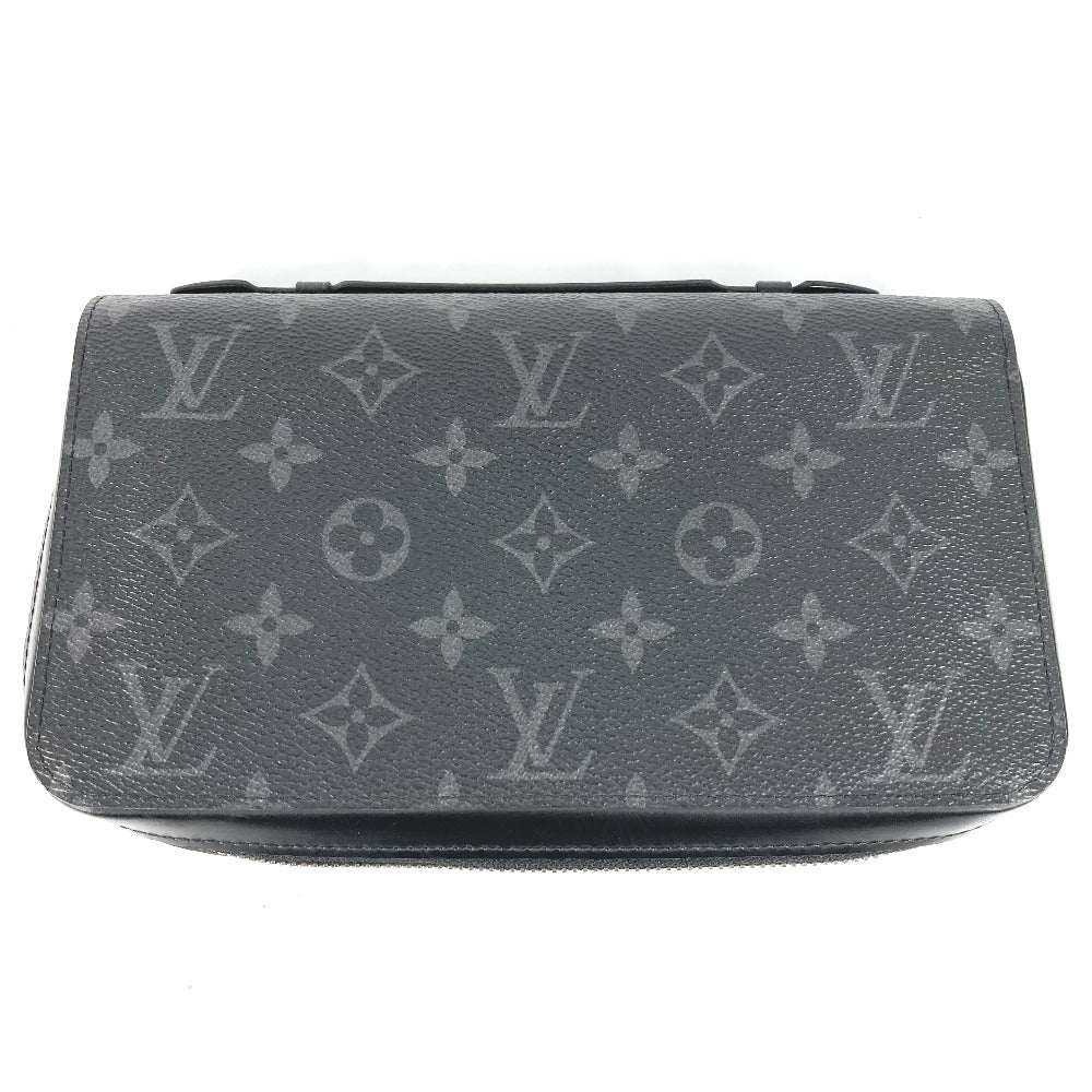 LOUIS VUITTON Long Wallet Purse M61698 Monogram Eclipse Canvas black Monogram Eclipse Zippy XL mens Used Authentic