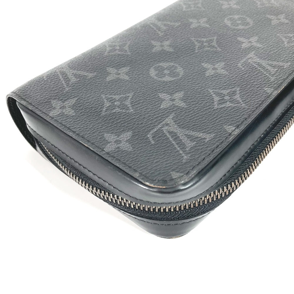 LOUIS VUITTON Long Wallet Purse M61698 Monogram Eclipse Canvas black Monogram Eclipse Zippy XL mens Used Authentic