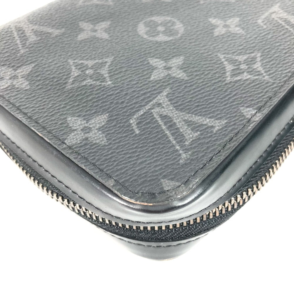 LOUIS VUITTON Long Wallet Purse M61698 Monogram Eclipse Canvas black Monogram Eclipse Zippy XL mens Used Authentic
