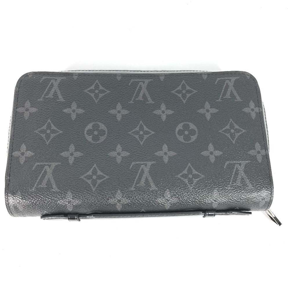 LOUIS VUITTON Long Wallet Purse M61698 Monogram Eclipse Canvas black Monogram Eclipse Zippy XL mens Used Authentic