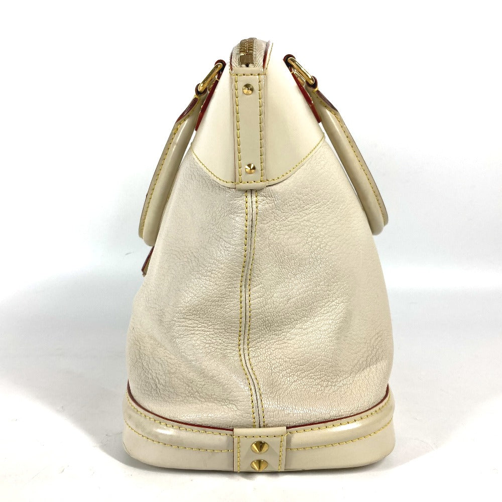 LOUIS VUITTON Handbag M91874 Suhari leather white Suhari LockitMM Women Used Authentic