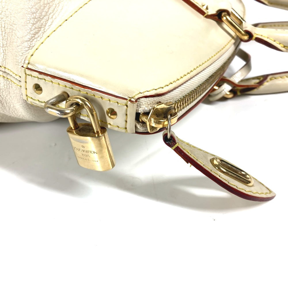 LOUIS VUITTON Handbag M91874 Suhari leather white Suhari LockitMM Women Used Authentic
