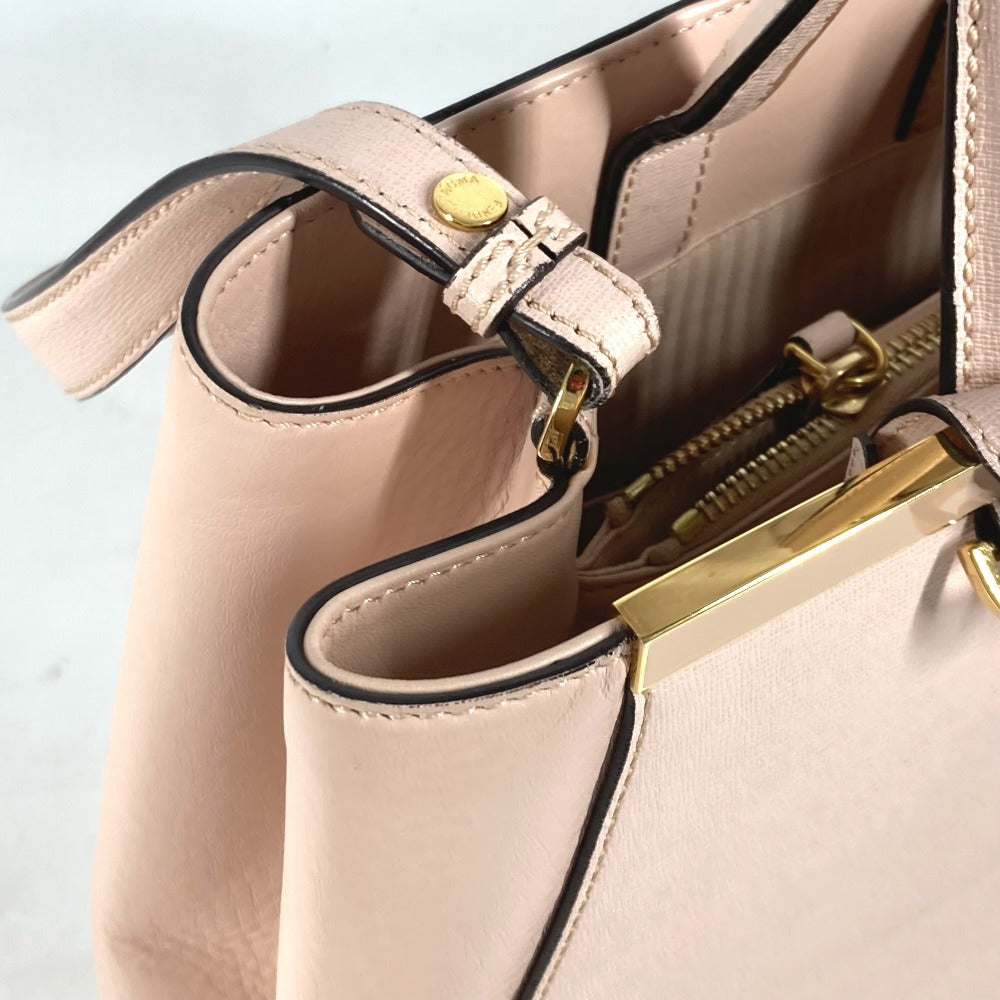 FENDI Shoulder Bag 8BH250 leather beige To joule