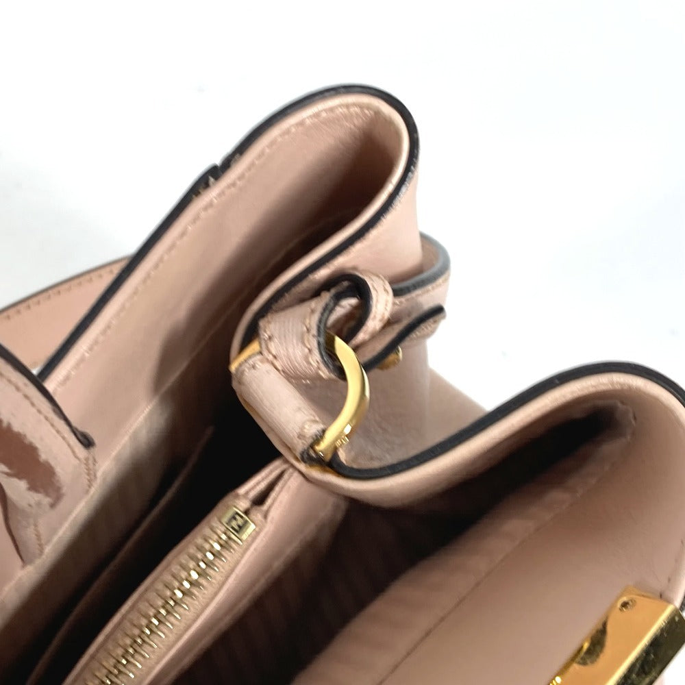 FENDI Shoulder Bag 8BH250 leather beige To joule