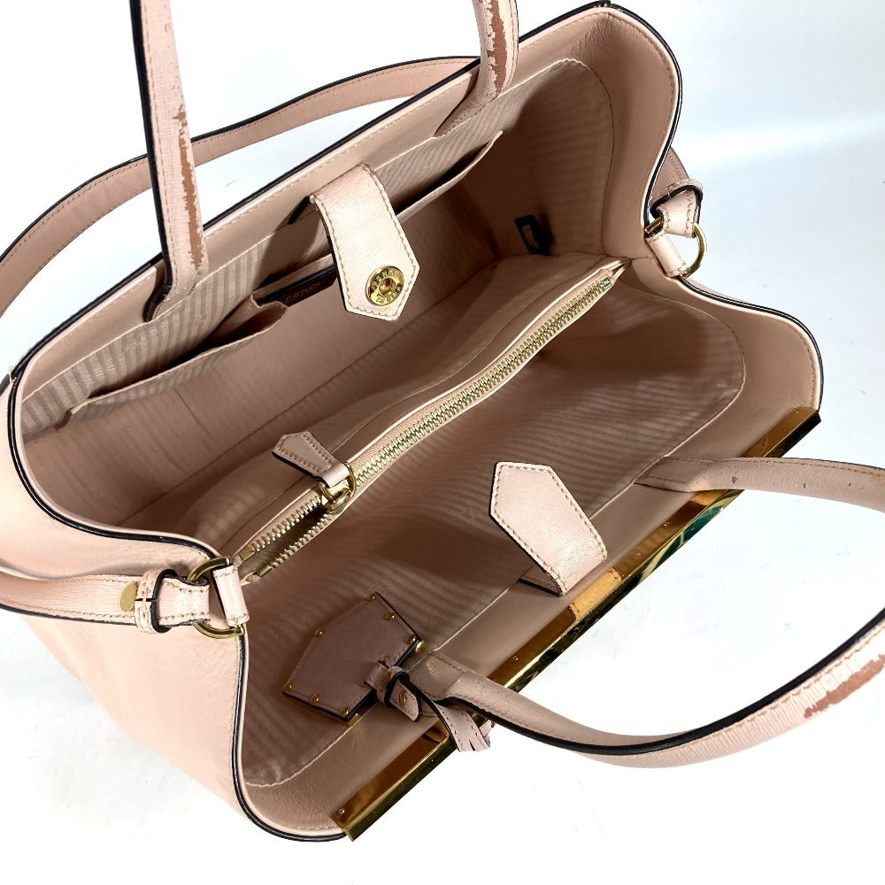 FENDI Shoulder Bag 8BH250 leather beige To joule