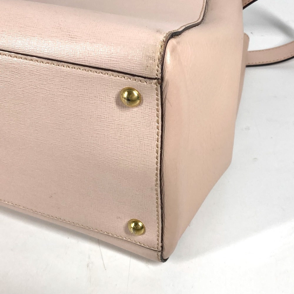 FENDI Shoulder Bag 8BH250 leather beige To joule