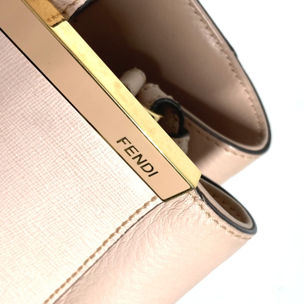 FENDI Shoulder Bag 8BH250 leather beige To joule