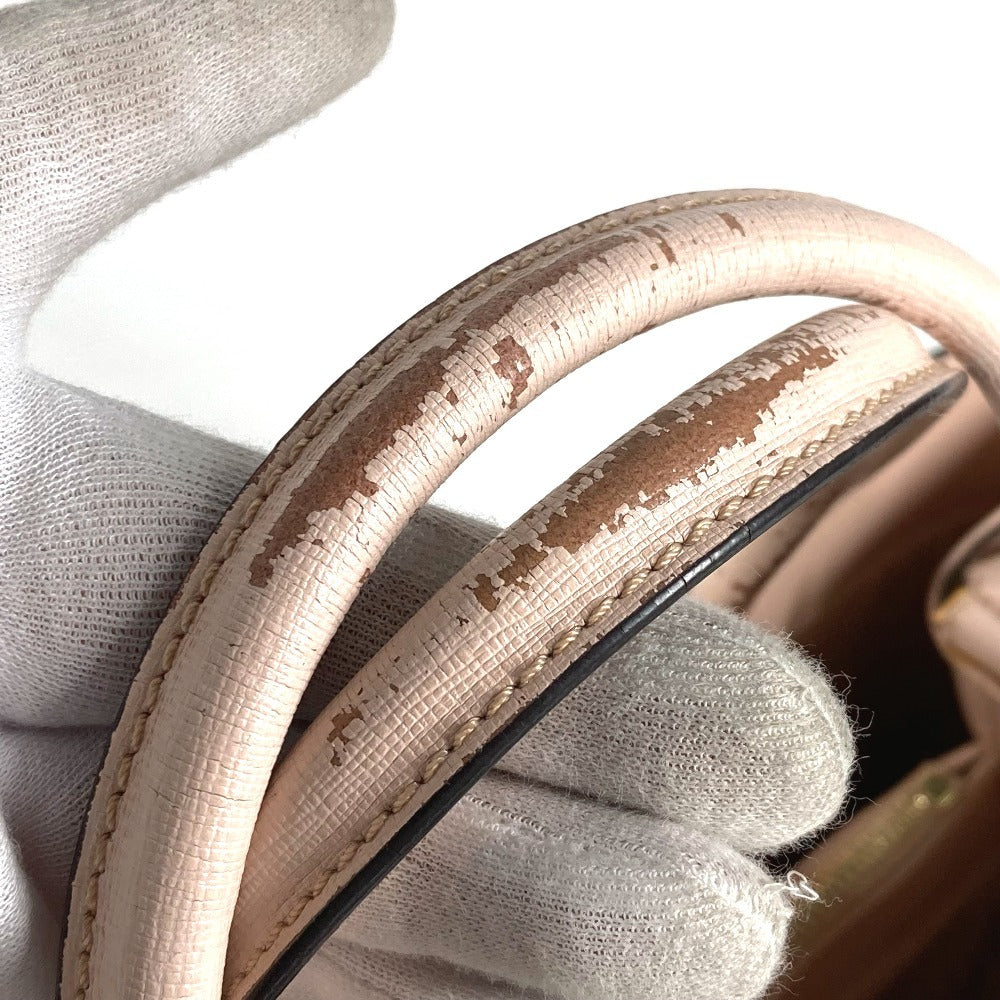 FENDI Shoulder Bag 8BH250 leather beige To joule