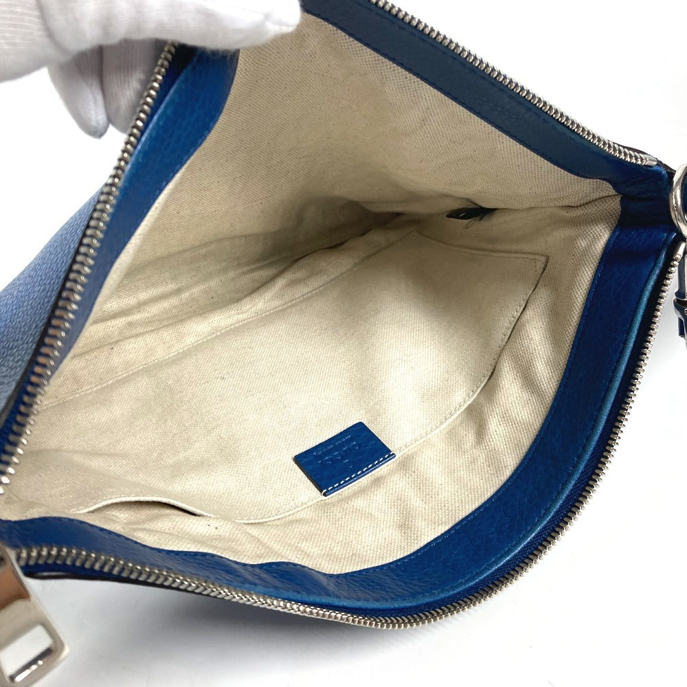GUCCI business bag 322054 leather blue GG Interlocking G