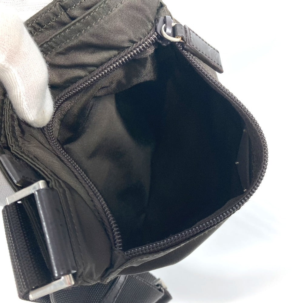 PRADA Shoulder Bag BT7372 Nylon Brown Triangle logo plate