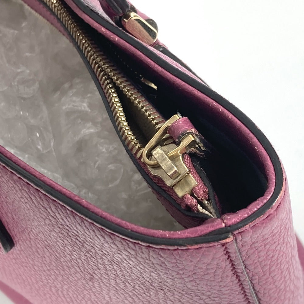 GUCCI Shoulder Bag 388561 leather purple With GG charm Interlocking G