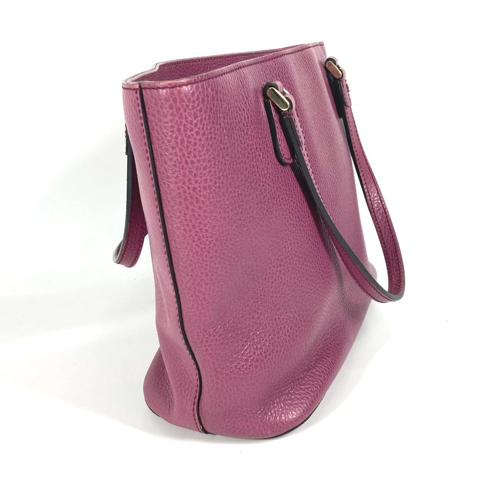GUCCI Shoulder Bag 388561 leather purple With GG charm Interlocking G