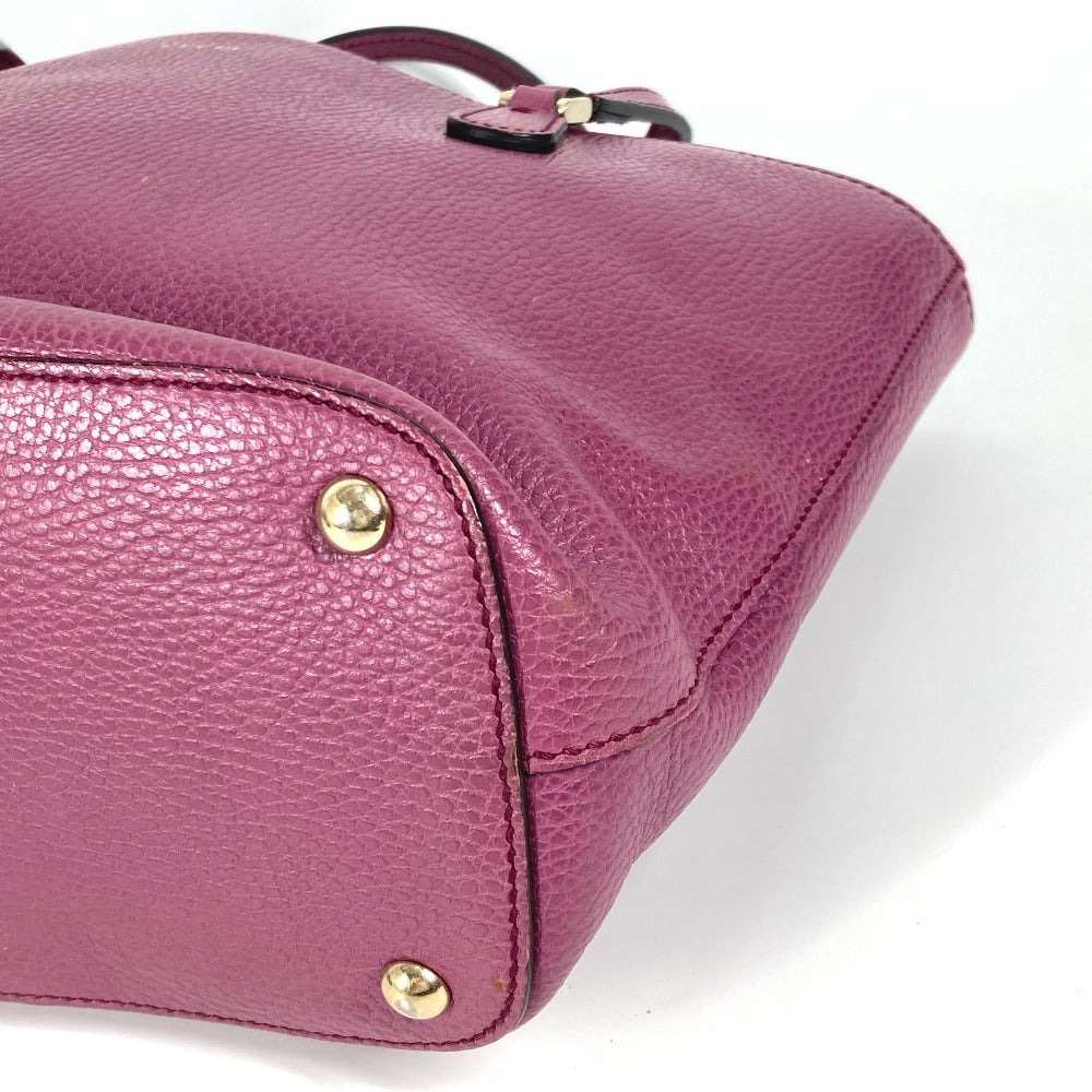 GUCCI Shoulder Bag 388561 leather purple With GG charm Interlocking G