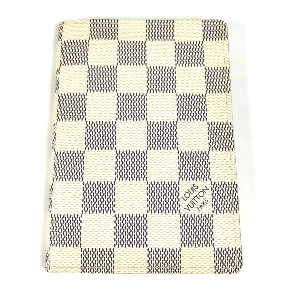 LOUIS VUITTON passport case N60032 Damier Azur Canvas white Damier Azur Couvel Tulle Passopole